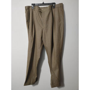 Men's Kenneth Roberts Platinum Wool/Cashmere Tan/Brown Dress Pants Waist 42x29